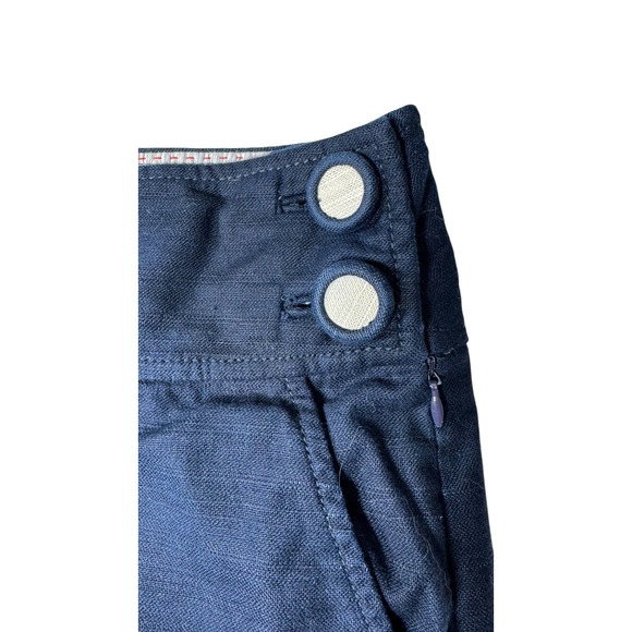 J.Crew Navy Blue Linen Cotton Skirt Sz 8 Style 89234 Schoolgirl Pleated Sailor - Picture 3 of 6